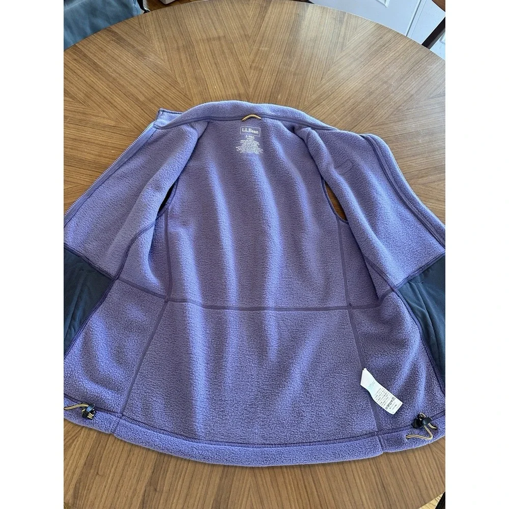 LL Bean Mountain Classic Women's S Fleece Vest Purple Lavender Full Zip Pockets - Picture 7 of 10